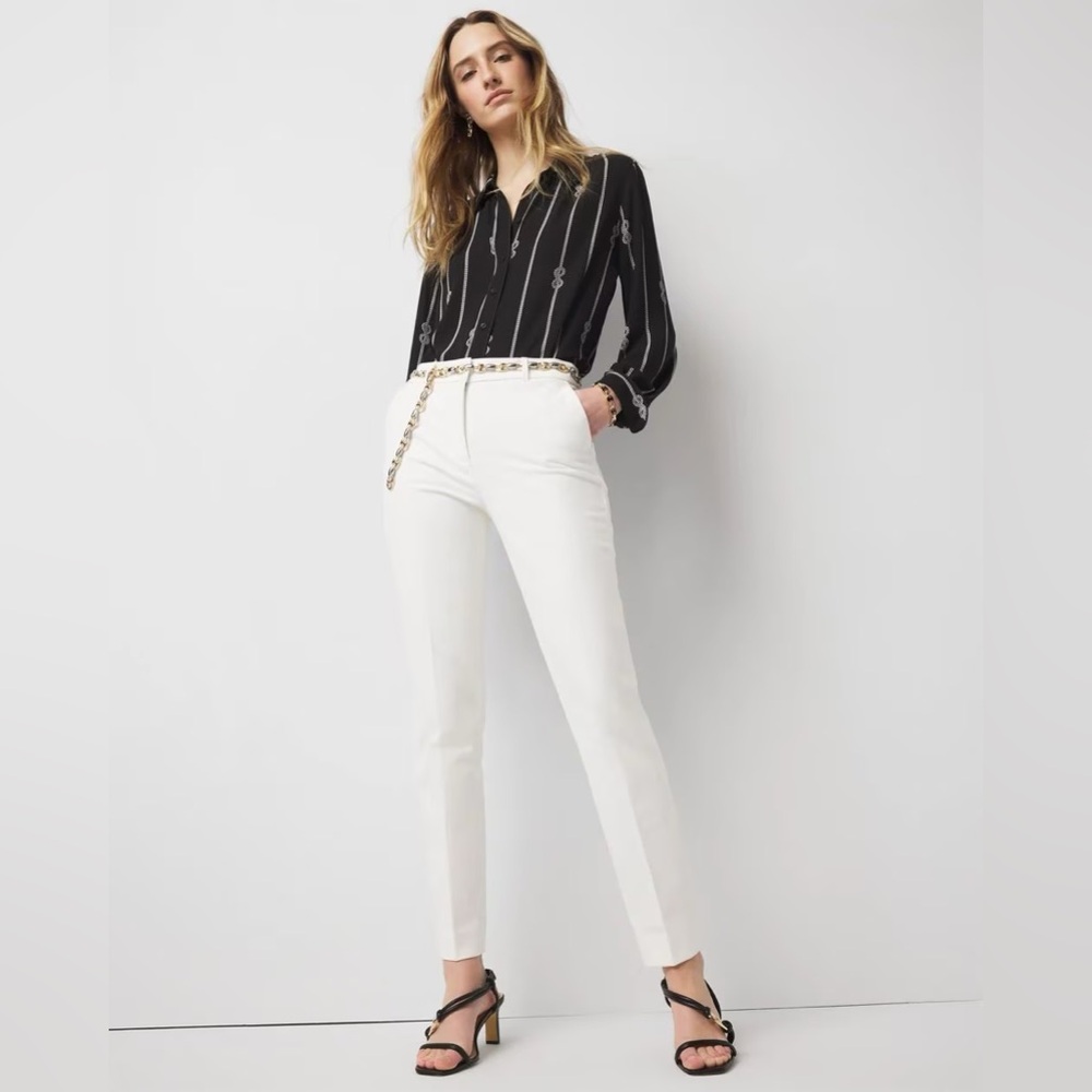 NWT White House Black Market Ecru/Cream/Off White Straight Leg Pants
